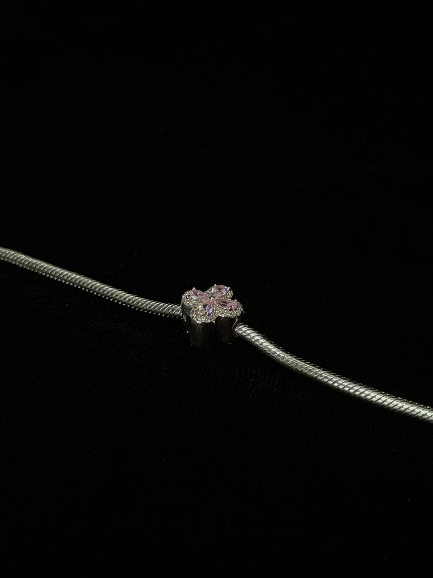 Charm Trébol Rosa