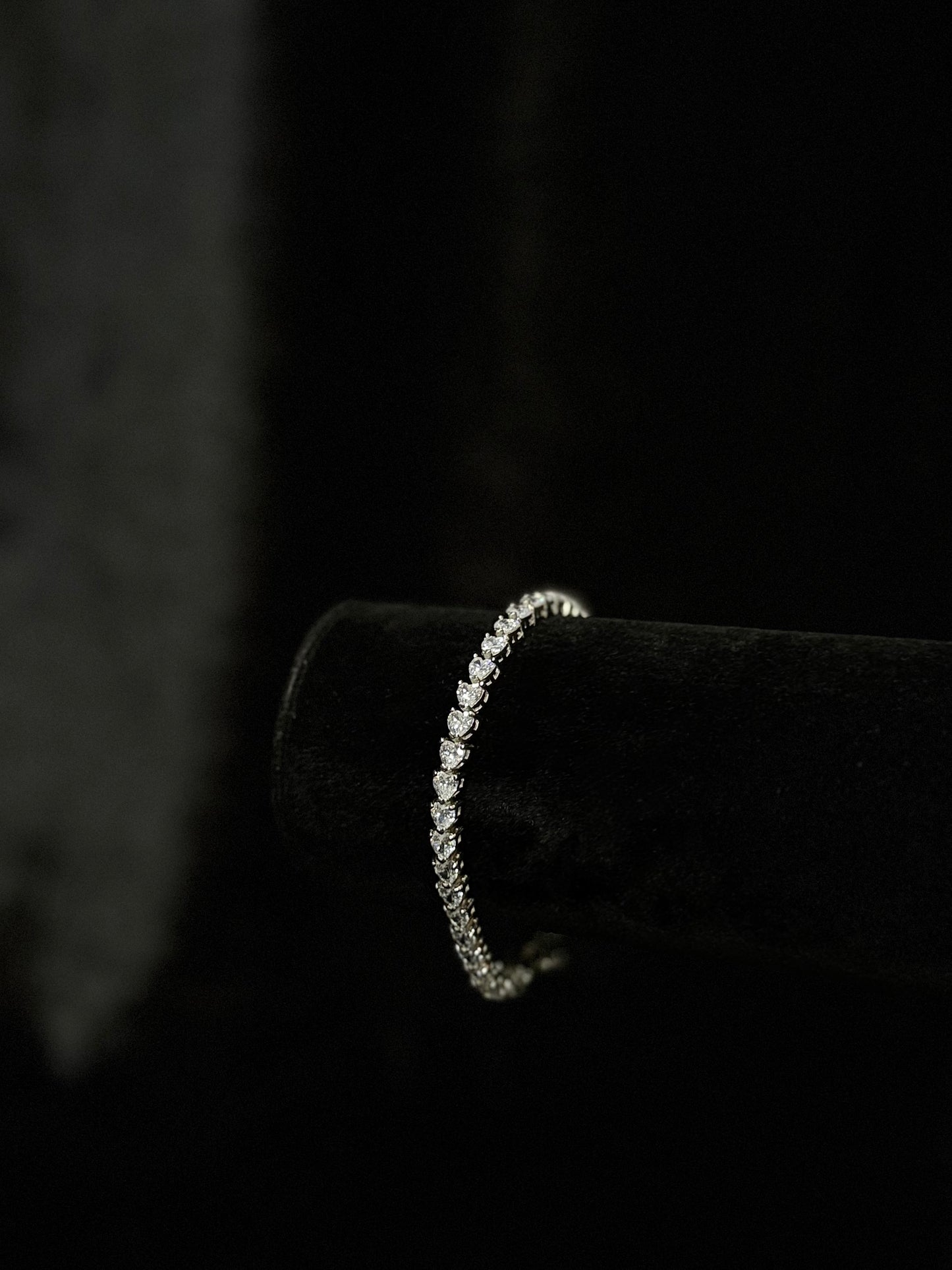 Pulso Tennis Corazones de Zirconias